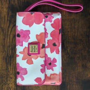 Dooney & Bourke pink floral clutch wallet